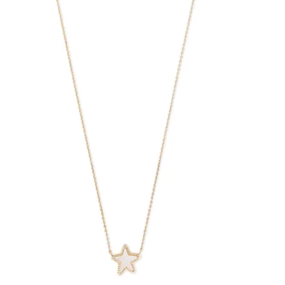 WHITE DRUZY STAR KENDRA SCOTT NECKLACE